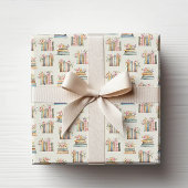 Bloemige Boeken Cadeaupapier