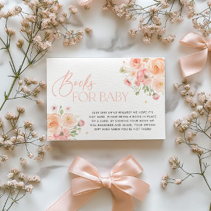 Bloemige boeken voor baby shower kaart