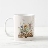 Bloemige Boekenliefhebber Koffiemok (Links)