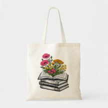 Bloemige Boekstapel Esthetiek Wilde Bloemen Lezer
