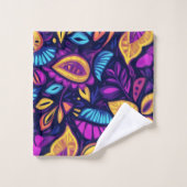 Bloemige Boho Abstract kleurrijk 2 Bad Handdoek (Wasdoekje)