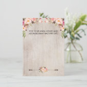 Bloemige Boho Landelijke Baby Shower Dankkaart mei Kaart (Staand voorkant)