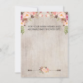 Bloemige Boho Landelijke Baby Shower Dankkaart mei Kaart (Voorkant)