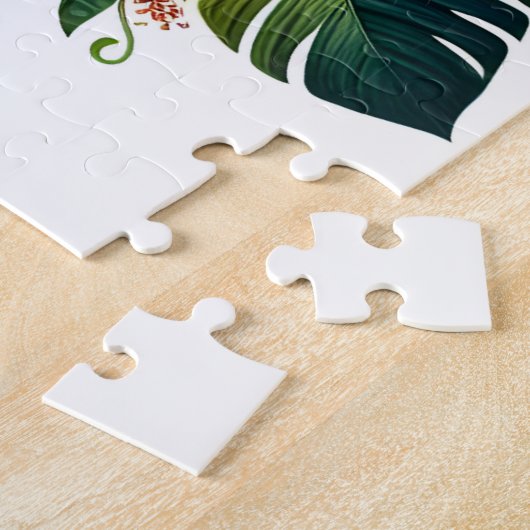 Bloemige Boho Olifant Legpuzzel (Zijkant)