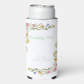 Bloemige Boho Universiteit Afstudeerfeest Seltzer Blikjeskoeler (Seltzer Achterkant)