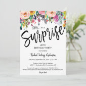 Bloemige Boho Verrassingsfeest Verjaardag Pensioen Kaart (Staand voorkant)