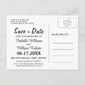 Bloemige Boho Zomer Strand Bruiloft Save the Date Aankondigingskaart (Achterkant)