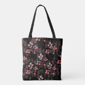 Bloemige boodschappentas tote bag (Achterkant)