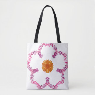 Bloemige boodschappentas tote bag