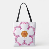 Bloemige boodschappentas tote bag (Achterkant)