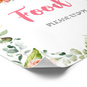 Bloemige bos baby shower bord poster (Hoek)