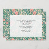 Bloemige botanische allround feestje kaart (Voorkant / Achterkant)