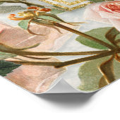 Bloemige botanische aquarel bruidsontvangst bruids poster (Hoek)