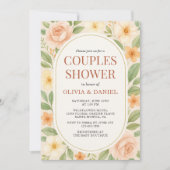 Bloemige Botanische Couples Shower Kaart (Voorkant)