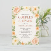 Bloemige Botanische Couples Shower Kaart (Staand voorkant)