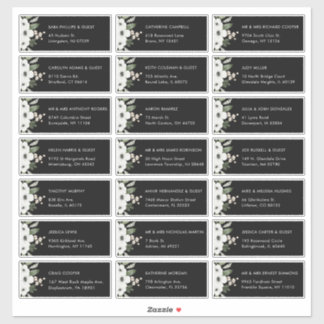 Bloemige Botanische Huwelijksgast Adreslabels Sticker