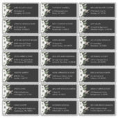 Bloemige Botanische Huwelijksgast Adreslabels Sticker (Voorkant)