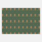 Bloemige Botanische Kerst Inpakpapier Vel (Voorkant 3)