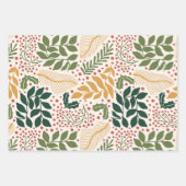 Bloemige Botanische Kerst Inpakpapier Vel (Voorkant 2)