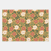 Bloemige Botanische Kerst Inpakpapier Vel (Voorkant)