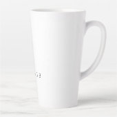Bloemige botanische monogram "R" Aangepaste tekst  Latte Mok (Rechts)