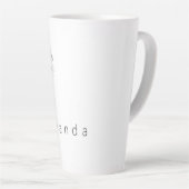 Bloemige botanische monogram "Y" Aangepaste tekst  Latte Mok (Rechterhoek)