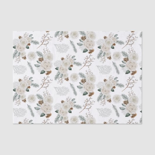 Bloemige botanische tissue paper tissuepapier (Voorkant)