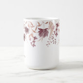 Bloemige Botanische Trendy Blad Monogram Koffiemok (Center)
