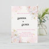 Bloemige botanische uitnodiging (Staand voorkant)