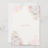 Bloemige botanische uitnodiging (Achterkant)