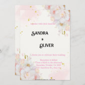 Bloemige botanische uitnodiging (Voorkant / Achterkant)