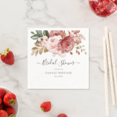 Bloemige botanische waterverf bruidsdouche papier servet (Insitu)