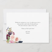 Bloemige Bourgogne bloemen met vijgen en bes Bedankkaart (Achterkant)