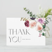 Bloemige Bourgogne Bloemen met Vijgen en Besjes Bedankkaart (Staand voorkant)