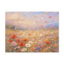 Bloemige Bries - Pastel Schilderstijl Kunst