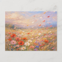 Bloemige Bries - Pastel Schilderstijl Kunst Briefkaart
