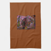 Bloemige Bruid Keukenhanddoek (Verticaal)