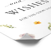 Bloemige bruidsbruiloft advies en wensen poster (Hoek)