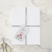 Bloemige bruidsdouche bedankkaartje cadeaulabel (Met Touw)