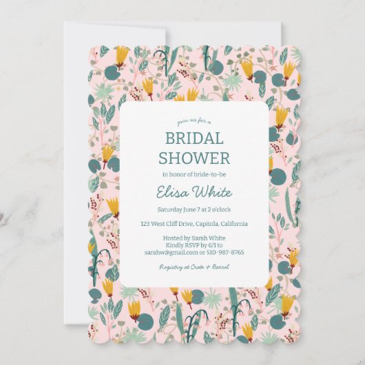 Bloemige Bruidsdouche Lief Tuin in de Lente MAAKBA Kaart (Voorkant)