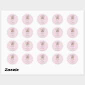 Bloemige Bruidsfeest thee feestje stickers (Vel)