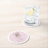 Bloemige Bruidsmeisjes Thee Feest Papieren Onderze Ronde Kartonnen Onderzetter (Insitu)