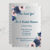 Bloemige bruiloft uitnodiging, modern, boho. save the date (Voorkant / Achterkant)