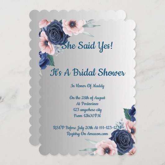 Bloemige bruiloft uitnodiging, modern, boho. save the date (Voorkant / Achterkant)