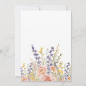 Bloemige Bruiloftsborrel Moderne Wilde Bloemen Kaart (Achterkant)