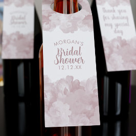 Bloemige Bruiloftsbruiloft Fles Hanger Label