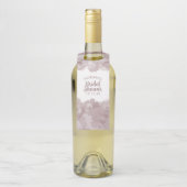 Bloemige Bruiloftsbruiloft Fles Hanger Label (Op fles)