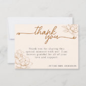 Bloemige bruine bruiloft feestelijke uitnodiging (Voorkant)