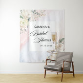 Bloemige Brunch En Bruisende Bruids-Shower Wandkleed (In situ)