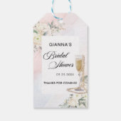 Bloemige Brunch En Bruisende Bruidsmeisjes Borrel Cadeaulabel (Achterkant)